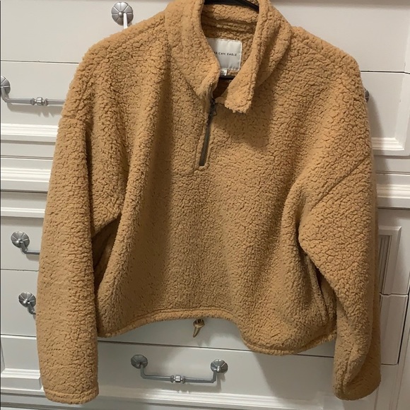 American Eagle Outfitters Sweaters - American eagle teddy bear quarter zip
